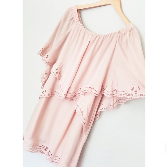 Kobi Halperin 100% Silk Veronica Off Shoulder Dress XS Pink Fairy Romantic $595 - Picture 13 of 16